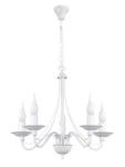 Biały stylowy żyrandol ROSSI 1397F2/AX 5-ramienny