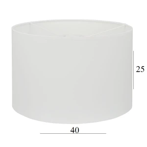 Abażur w kształcie dużego walca 14W E27 biały 40/25 
