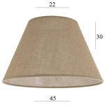 Duży abażur do lampy stojącej stożek 8S jutowy 22/45 wys 30