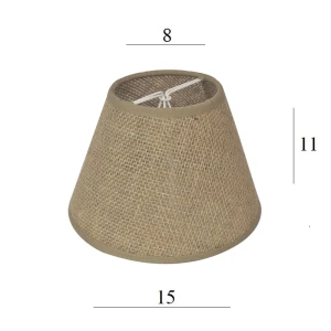ABAŻUR do lampy stożek 1S-E14 juta 8/15 wys 11 