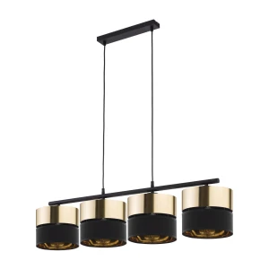 Elegancka czarno-złota lampa wisząca HILEN 14342/TK  
