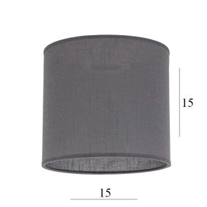 Abażur do lampy walec 1W-E27 szary 15/15 