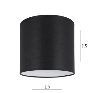 Abażur w kształcie walca 1W-E27 czarny 15/15 