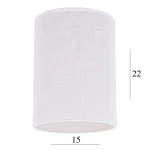 Abażur do lampki walec 2W-E27 biały len 15/22  