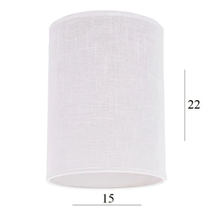 Abażur do lampki walec 2W-E27 biały len 15/22  