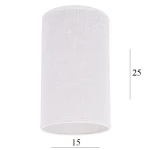 Abażur walec do lampki 3W-E27 biały len 15/25  