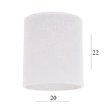 Abażur w kształcie walca 4W-E27 biały len 20/22  