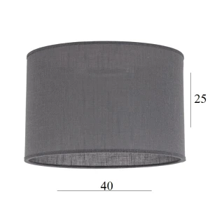 Abażur w kształcie dużego walca 14W E27 szary mat 40/25   