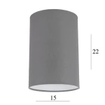 Abażur do lampki walec 2W-E27 szary 15/22  