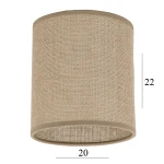 Abażur w kształcie walca 4W-E27 juta 20/22   