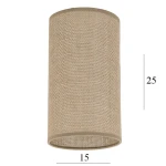 Abażur walec do lampki 3W-E27 juta 15/25  