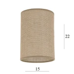 Abażur do lampki walec 2W-E27 juta 15/22   