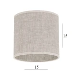 Abażur w kształcie walca 1W-E27 len 15/15   