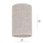Abażur do lampki walec 2W-E27 len 15/22   