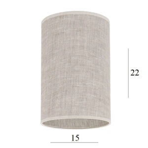 Abażur do lampki walec 2W-E27 len 15/22   