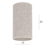 Abażur walec do lampki 3W-E27 len 15/25   