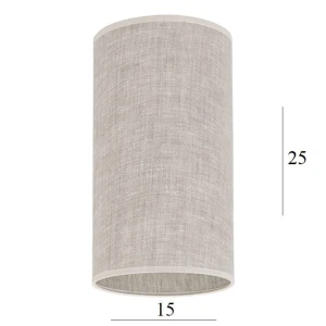 Abażur walec do lampki 3W-E27 len 15/25   