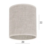 Abażur w kształcie walca 4W-E27 len 20/22   