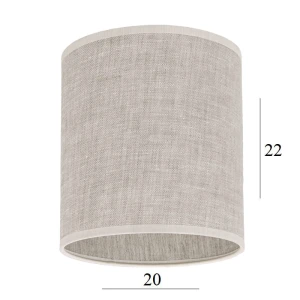 Abażur w kształcie walca 4W-E27 len 20/22   