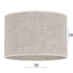 Abażur w kształcie dużego walca 6W-E27 len 50/30   