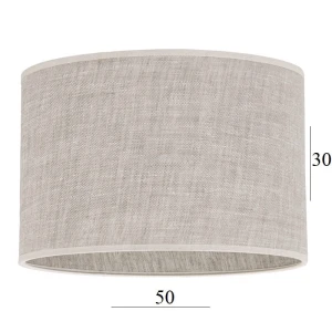 Abażur w kształcie dużego walca 6W-E27 len 50/30   