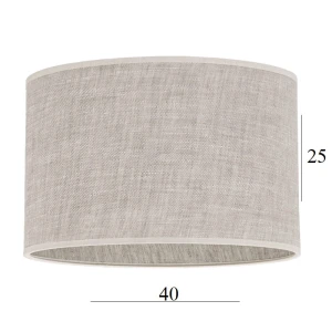 Abażur w kształcie dużego walca 14W E27 len 40/25    