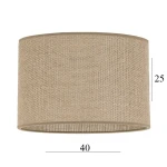 Abażur w kształcie dużego walca 14W E27 juta 40/25    