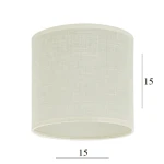 Abażur do lampki walec 1W-E27 ecru 15/15