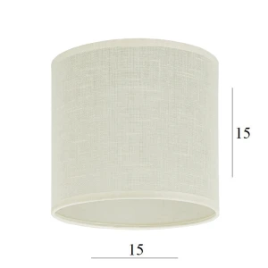 Abażur do lampki walec 1W-E27 ecru 15/15