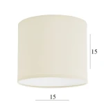 Abażur w kształcie walca 1W-E27 ecru 15/15   