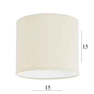 Abażur w kształcie walca 1W-E27 ecru 15/15   
