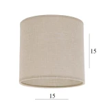 Abażur w kształcie walca 1W-E27 beż len 15/15  