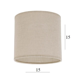 Abażur w kształcie walca 1W-E27 beż len 15/15  