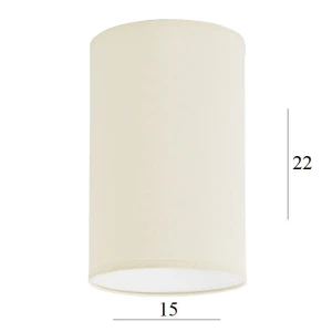 Abażur do lampki walec 2W-E27 ecru 15/22    