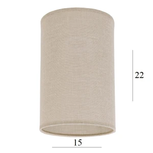 Abażur do lampki walec 2W-E27 beż len 15/22  
