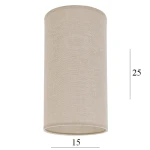 Abażur walec do lampki 3W-E27 beż len 15/25  