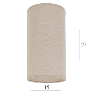 Abażur walec do lampki 3W-E27 beż len 15/25  
