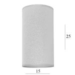 Abażur walec do lampki 3W-E27 srebro 15/25   