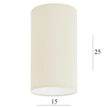 Abażur walec do lampki 3W-E27 ecru 15/25    
