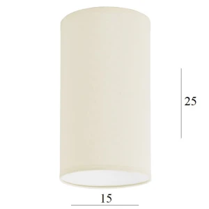 Abażur walec do lampki 3W-E27 ecru 15/25    
