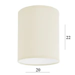 Abażur w kształcie walca 4W-E27 ecru 20/22    
