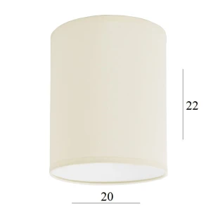 Abażur w kształcie walca 4W-E27 ecru 20/22    