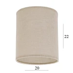 Abażur w kształcie walca 4W-E27 beż len 20/22  