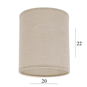 Abażur w kształcie walca 4W-E27 beż len 20/22  