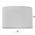 Abażur w kształcie dużego walca 6W-E27 srebro 50/30   
