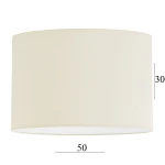 Abażur w kształcie dużego walca 6W-E27 ecru 50/30    