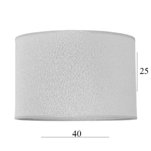 Abażur w kształcie dużego walca 14W E27 srebro 40/25   