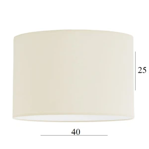 Abażur w kształcie dużego walca 14W E27 ecru 40/25   