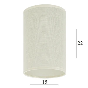 Abażur do lampki walec 2W-E27 ecru struktura 15/22  