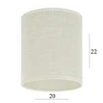 Abażur w kształcie walca 4W-E27 ecru struktura 20/22  